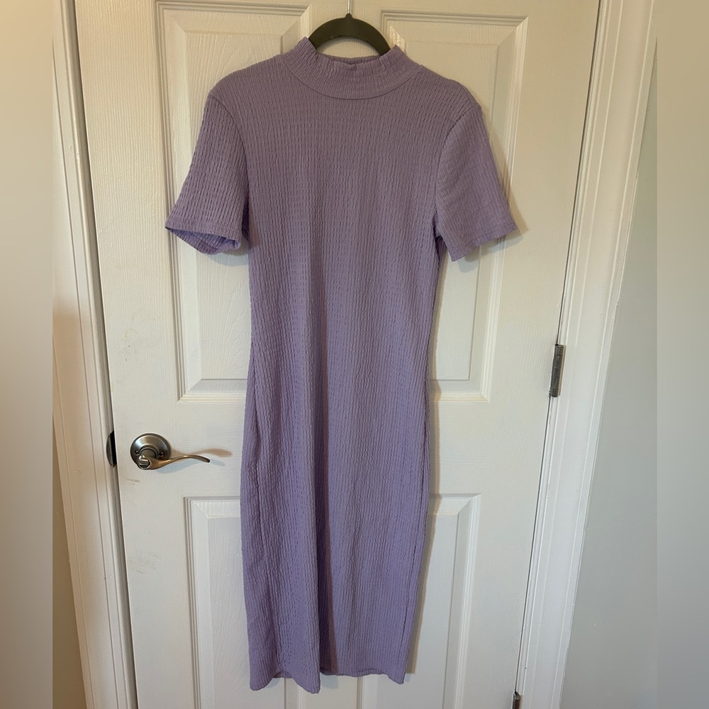 SHEIN Purple Ribbed Knit Midi Dress✨Free with purchase! ✨ See description